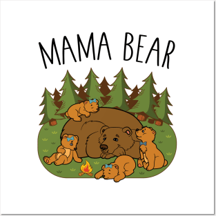 Mama Bear & Cubs Posters and Art